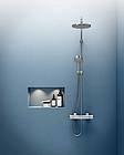 Durch sein schlankes, modernes Design fügt sich das neue Hansa Micra Duschsystem in jedes Bad ein