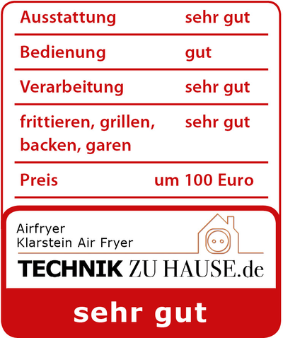 Testergebnis Klarstein Air Fryer