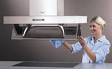 Leistungsstark und flüsterleise: Die Berbel-Abzugshauben entfernen fast 100 Prozent der Kochwrasen und sind dabei doch nicht lauter als das Bratgeräusch<br>(Foto: Berbel)