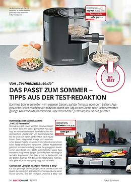 Im Branchenmagazin Elektromarkt erscheinen exklusiv und regelmäßig Testberichte aus der Technikzuhause-Redaktion. In der aktuellen Ausgabe: feine Sommer-Produkttipps