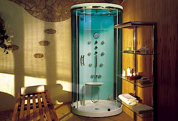 Die Duschkabine Cassiopeia von Victory Spa kombiniert die wohltuende Wirkung des Dampfes mit einer wirksamen Hydromassagetherapie