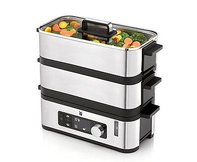 Der Dampfgarer Vitalis E ermöglicht, beide Garräume separat zu heizen und zu programmieren