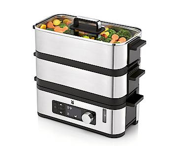 Der Dampfgarer Vitalis E ermöglicht, beide Garräume separat zu heizen und zu programmieren