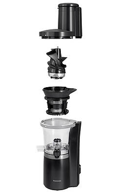 Ein Multitalent dank zwei verschiedener Spezialeinsätze - der neue Panasonic Slow Juicer für Säfte, Sorbets und mehr