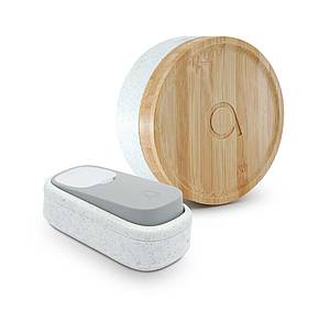 Ohne Batterie oder Akku, kinderleicht eingerichtet und rundum umweltfreundlich - das Türklingel-Set aus 100% recyceltem Kunststoff und 100% Bambus