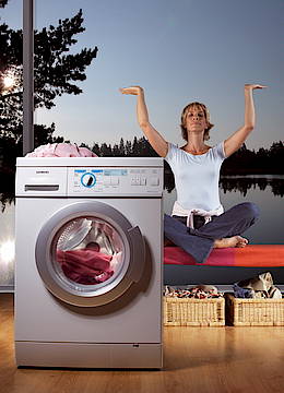 Die denkende Waschmaschine<br>(Fotos: Siemens)