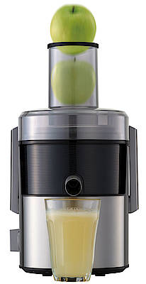 Der neue Panasonic Entsafter MJ-DJ01 schluckt dank großer Einfüllöffnung ganze Früchte und liefert mit leistungsstarkem Motor und zwei Geschwindigkeitsstufen schnell jede Menge Saft