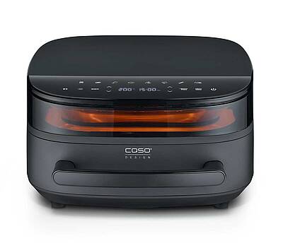 Die AirFry & PizzaChef bietet einen Innenraum mit hochwertiger PFASfreier Keramikbeschichtung