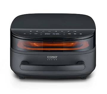 Die AirFry & PizzaChef bietet einen Innenraum mit hochwertiger PFASfreier Keramikbeschichtung