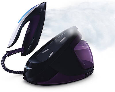 Die neuen Philips PerfectCare Elite Dampfbügelstationen haben besonders leichte Bügeleisen und einen minimalen Geräuschpegel bei hoher Dampfleistung