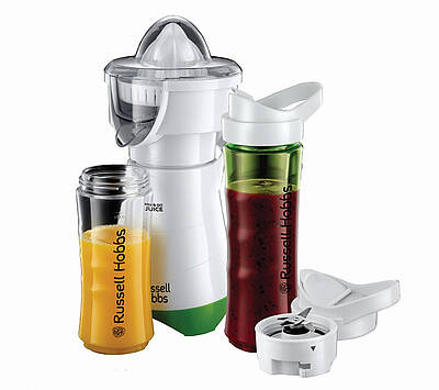 Russell Hobbs bietet mit mit dem Explore Smoothie Maker Mix & Go Juice ein feine Kombination für Smoothies und Säfte