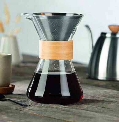 Die neue Beem Pour Over Kaffeekaraffe zaubert einen vollmundig aromatischen Filterkaffee in Handarbeit