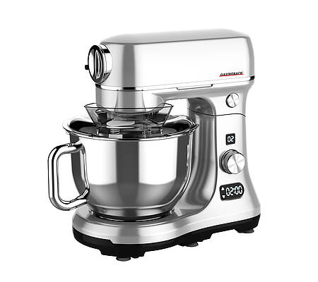Unverzichtbar in jedem Haushalt, erledigt die Küchenmaschine beim Kochen und Backen die verschiedensten Aufgaben. Mit Fleischwolfaufsatz und vielfältigem Zubehör ist die Gastroback Advanced Digital zum echten Allrounder