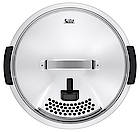 Die Silit Kochgeschirrserie in natürlichen Farben ist mit einem komfortablen Funktionsdeckel ausgestattet und auch für Induktionsherde geeignet