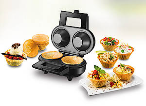 Waffelbecher aus süßem, herzhaften oder glutenfreien Teig lassen sich im Unold Waffelautomat Bowl im Handumdrehen herstellen