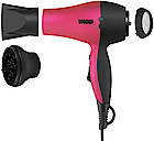 Er ist klein und pink-schwarz, der neue Haartrockner Fashion von Unold Care+Style - ideal für unterwegs