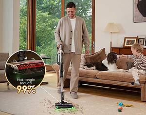 Die ZeroTangle-Bürste verhindert, dass Haare oder Tierhaare sich verheddern