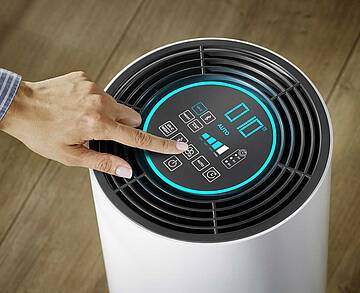 Übrigens: Der Soehnle Airfresh Clean Connect 500 lässt sich auch bequem per App vom Bett oder von der Couch aus bedienen