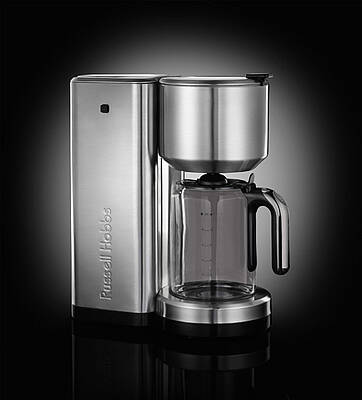 Die Kaffeemaschine gibt es wahlweise mit Thermo- oder Glaskanne. (Fotos: Russell Hobbs)
