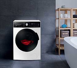 Top-Modell WA 484 091, 8 kg, SteamTouch, bürstenloser Motor (BLDC), 20 Programme, UV Licht, Add+ Funktion, Türverriegelungsanzeige, Kindersicherung, ECOBar Verbrauchsanzeige, AutoSensor Mengenautomatik, EEK A