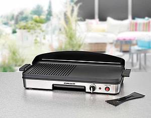 Fleisch, Wurst, Fisch, Gemüse – alles gelingt lecker und sicher mit dem neuen Tischgrill BBQ 2003 von Rommelsbacher