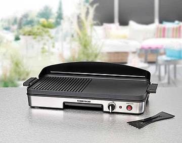 Fleisch, Wurst, Fisch, Gemüse – alles gelingt lecker und sicher mit dem neuen Tischgrill BBQ 2003 von Rommelsbacher