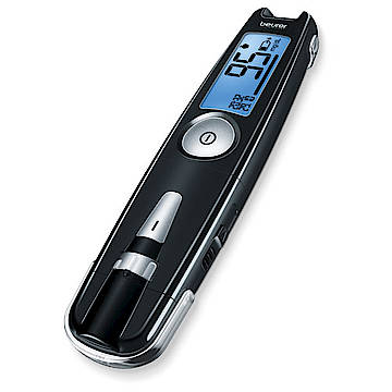 Beim Blutzuckermessgerät GL50 ist sämtliche Technik in einem Stick vereint. (Fotos: Beurer)