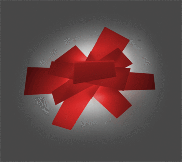 Sieht fast aus wie eine Riesengeschenkschleife, Designlampe Big Bang. (Fotos: Foscarini)
