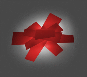 Sieht fast aus wie eine Riesengeschenkschleife, Designlampe Big Bang. (Fotos: Foscarini)