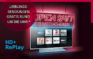 Mit der neuen HD+ RePlay TV-App können LG Kunden das umfangreiche Mediathek-Angebot der größten deutschen Privatsender abrufen