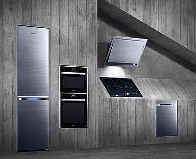 Die in Zusammenarbeit mit Sterneköchen entwickelte Samsung Chef Collection verspricht mehr Funktionalität in der privaten Küche