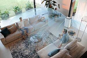 mit flüsterleisem Betrieb für sanfte, zugluftfreie Luftverteilung