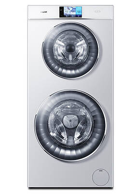 Mit der raffinierten Haier Duo Waschmaschine mit zwei Trommeln geht das Wäschewaschen noch schneller