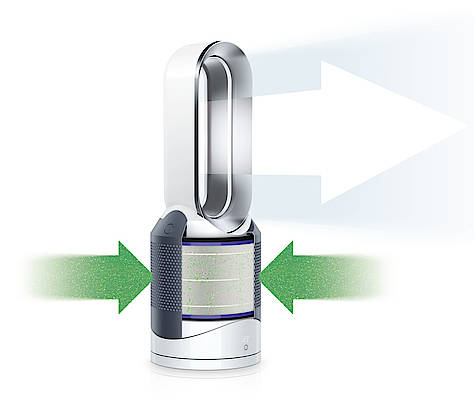 Der Dyson Pure Hot+Cool Link ist über WLAN mit dem Internet verbundenl und kann so auch aus der Ferne kontrolliert und gesteuert werden