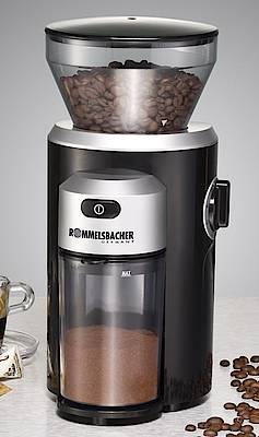 Die Kaffeemühle mit Kegelmahlwerk bietet 12 Mahlgrade