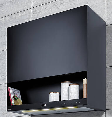 Design pur – die moderne Beko-Wandhaube CWB 9831 ANP verhindert nicht nur Gerüche, sondern überrascht mit zusätzlichem Stauraum