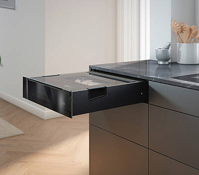 Die Dampfschublade erleichtert mit ihren intelligenten Funktionen die gesunde und schonende Zubereitung vieler Mahlzeiten