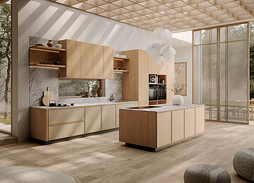 Küchen 2026 verbinden laut AMK ästhetische Ruhe mit praktischer Intelligenz