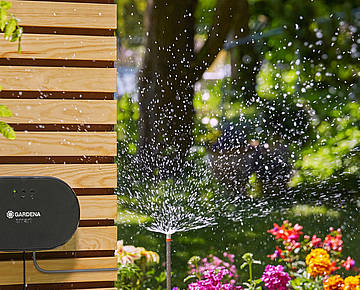 Von großflächigem Sprengen bis zur punktgenauen Verteilung – Gardena bietet die jeweils geeignete Wasserversorgung für den heimischen Garten