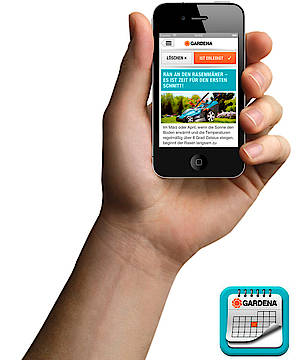 Die neue Gartenkalender-App von Gardena führt durch das Gartenjahr und zeigt dem Nutzer, welche Arbeiten im Garten gerade anstehen