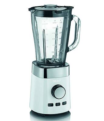 Graefs Standmixer TB 500 arbeitet so sicher und schnell wie vielseitig. Leistungsstärke, edles Design und Vielseitigkeit gehen in diesem Küchenhelfer eine glückliche Verbindung ein