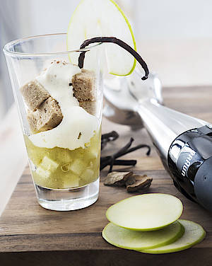 Dinner im Glas: Mit demkabellosen Braun Stabmixer MQ 940cc bequem zubereitet