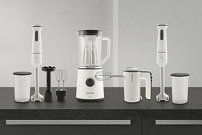 Sieben neue Topgeräte von Grundig machen sich in der Küche nützlich. Die funktionellen Neulinge gibt es in Schwarz und Weiß