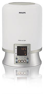 Das Wake-up Light taucht das Schlafzimmer in angenehmes Licht, das innerhalb von 30 MInuten an Stärke zunimmt