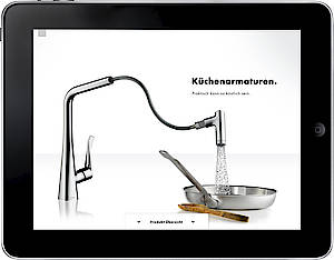 Die Hansgrohe iPad Katalog App Version 2.0 ist ab sofort in 13 Sprachen kostenfrei bei iTunes erhältlich