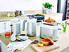 Die Kenwood kSense-Frühstücksserie mit Wasserkocher, Toaster und Zitruspresse in feinem Weiß/Silber-Outfit