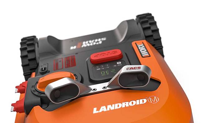 Mit den Worx Landroid Modellen lassen sich 300 bis 2.000 Quadratmeter Rasen sicher mähen. Außerdem bietet der Worx Landroid optionale Sicherheitsmodule. Und sprechen kann man mit dem versierten Mäher auch