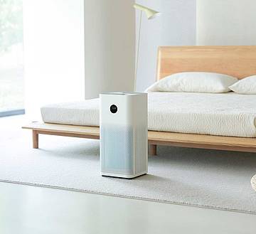 Der Luftreiniger Mi Air Purifier 3H ist mit einem 360°-Filter in Tonnenform ausgestattet, arbeitet leise und leistungsstark