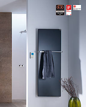 Eine ökonomische Heizungslösung - speziell auch für Übergangszeiten: Design-Heizkörper Zehnder Fina in rein elektrischer Version