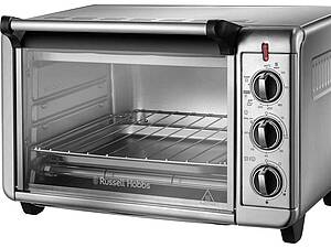 Trotz seiner kompakten Maße ist der Express Airfry Mini Backofen mit Heißluftfritteuse ein kleines Raumwunder - z.B. für ein ganzes Hähnchen, eine 30cm-Pizza oder 6 Toastscheiben